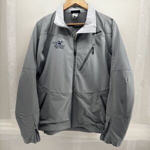 Patagonia Gray Softshell Mens Medium Jacket Middlebury Ski Team Fleece READ